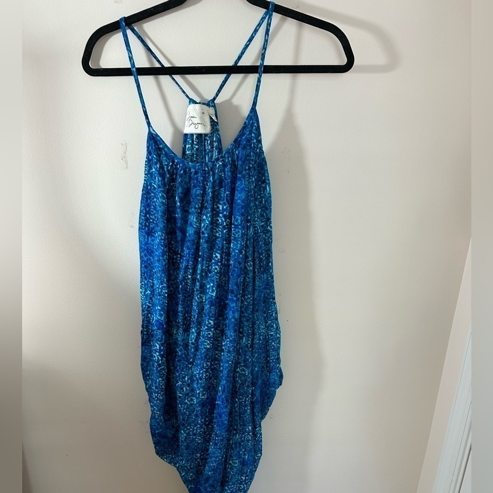 Green Dragon Women's Batik I Bleu Genevieve Wrap Dress - Picture 3 of 8